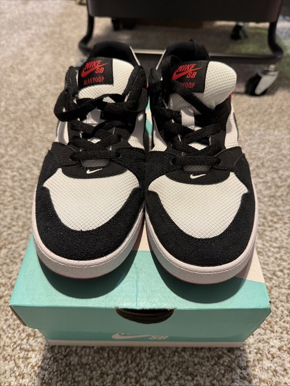 New Youth Size 6Y White Black Red Nike SB Alleyoop CJ0883 102